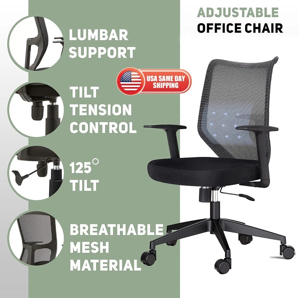Ergonomic Office Chair Home Mesh Desk Chair with A
